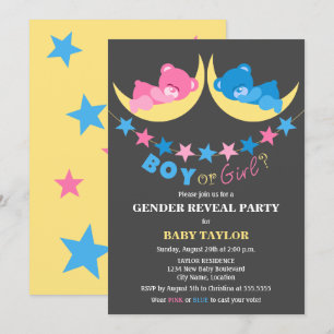 Convites Menino Ou Menina Ursinho De Ursinho Sexo Festa De 