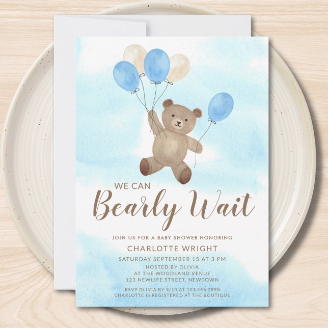 Convites Menino Urso Teddy Mal Podemos Esperar Churrasco de (Criador carregado)