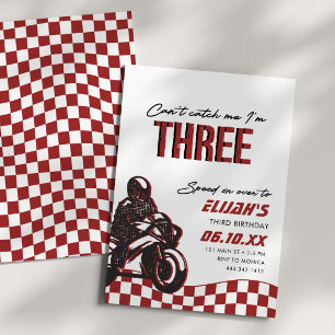 Convites Meninos 3rd Motocross Dirt Bike Aniversário