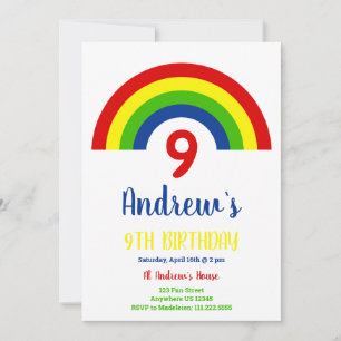 Convites Meninos 9º aniversário