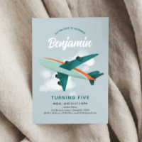 Meninos Aniversário de 5 anos Viagem Avião Azul Le