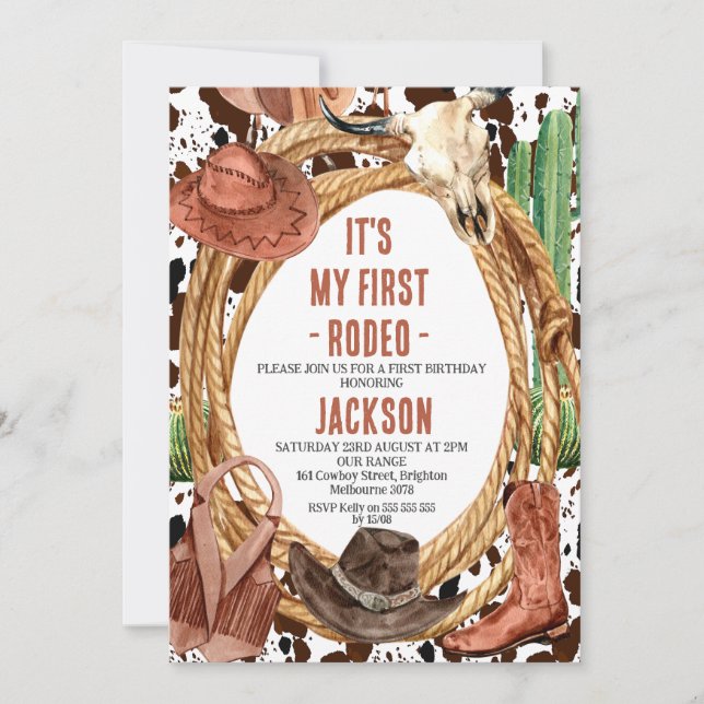 Convites Meninos Cortam Meu Primeiro primeiro aniversario R (Frente)