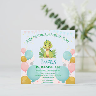 Convites Meninos da Festa de aniversário do zoológico selva