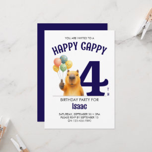 Convites Meninos Festa do Capivara Personalizado 4º Anivers