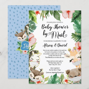 Convites Meninos Safari Animais Selvagens Chás por Correio