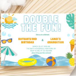 Convites Meninos Verão Irmãos Aniversário e Formatura Conju