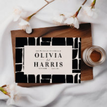 Menor gráfico preto e branco moderno salve a data