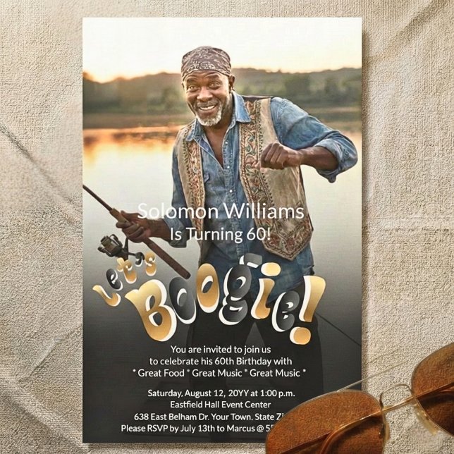 Convites Men's 60th Birthday Party Photo (Criador carregado)