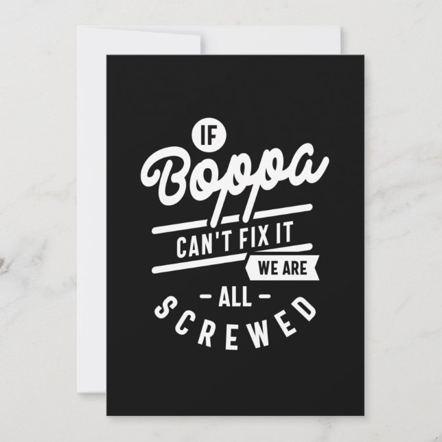 Convites Mens Se Boppa não conseguir consertar o presente d (Frente)