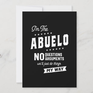 Convites Mens, sou o Abuelo sem dúvidas Argumentos