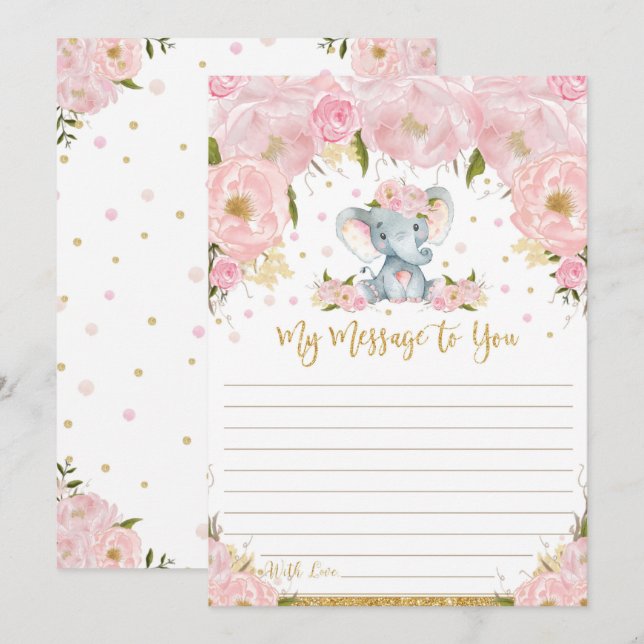 Convites Mensagem de cápsula de tempo do elefante para os c (Frente/Verso)