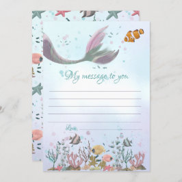 Convites Mensagem De Cápsula De Tempo Sereia Para Você Cart