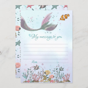 Convites Mensagem De Cápsula De Tempo Sereia Para Você Cart