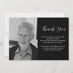 Convites Mensagem de Foto Memorial Funeral Morte Obrigado