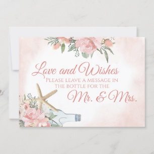 Convites Mensagem em Flor de Garrafa na Praia