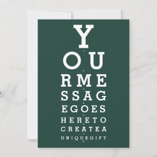 Convites Mensagem Personalizada do Gráfico de Visão Verde d