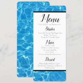 Convites Menu Água Azul