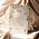 Convites Menu Casamento Daisies Art Nouveau de Mucha<br><div class="desc">Cartão de Menu no estilo Art Nouveau para o seu casamento com temas antigos por Alphonse Mucha numa design floral, romântica e caprichosa. Os florescimentos vitorianos complementam os tipos clássicos de arte deco fonts. Introduza as suas informações personalizadas e está concluído. Se você quiser alterar a design, clique no botão...</div>