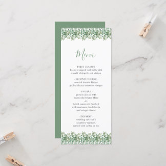 Convites Menu Casamento Eucalyptus