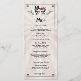 Convites Menu Casamento Recepção Crânios Rústicos Rosas