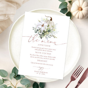 Convites Menu Chá de panela Greenerescente De Abóbora Para 