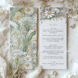Convites Menu Daisy Wedding Encantador Delicar Pastel
