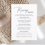 Convites Menu de Beijo Russo de Casamento de Caligrafia Sim<br><div class="desc">Cartões de Menus de Beijo de Casamento Russo com Caligrafia Simples</div>