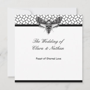 Convites Menu de Casamento da Matriz do Crânio Gótico - Ban
