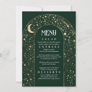Convites Menu de Casamento das Estrelas Celestiais da Noite