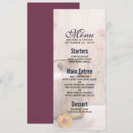 Convites Menu de Casamento do País da lata rustica