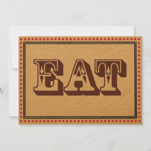 Convites Menu de Jantar da Festa de Recepção ao Estilo Ocid