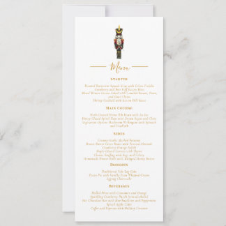 Convites Menu de Jantar de Natal Elegante da Festa de Natal