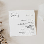 Convites Menu de Janto de Casamentos Equilibrados Minimalis<br><div class="desc">Everleigh Collection - uma coleção espantosa e minimalista que apresenta uma fonte moderna de caligrafia que é simultaneamente chic e na moda. Essa coleção oferece um design eterno elegante que é perfeito para qualquer evento, de casamentos a chás de fraldas e tudo o que há entre eles. Assuma a elegância...</div>