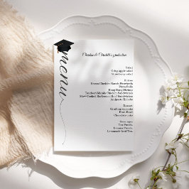 Convites Menu de janto de Festa de formatura de script mini