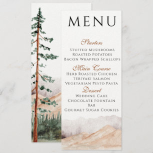 Convites Menu de Mountain View