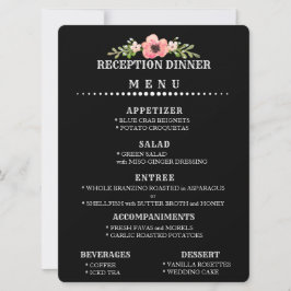 Convites MENU DE RECEÇÃO DE CASAMENTO Personalizável