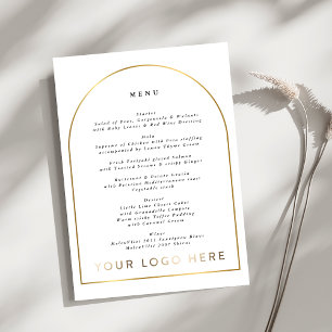 Convites MENU DIGITAL DO Logotipo do Arco do Ouro Boho