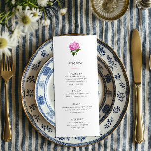 Convites Menu do Avô-Milênio, Hidrangea Rosa