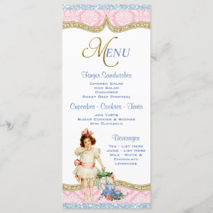 Convites Menu do tea party