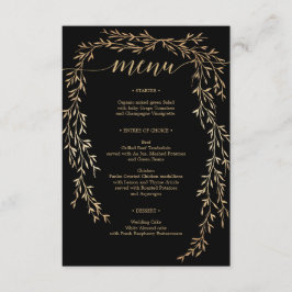Convites Menu Dourado Casamento Glamoroso