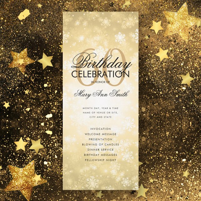 Convites Menu Dourado Wonderland do Programa de Aniversário (Criador carregado)