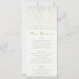 CONVITES MENU ELEGANTE MODERNO ART DECO WHITE SILVDING