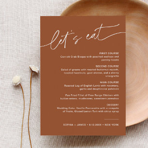 Convites Menu Janto Casamento Bohemian SIENNA 5x7