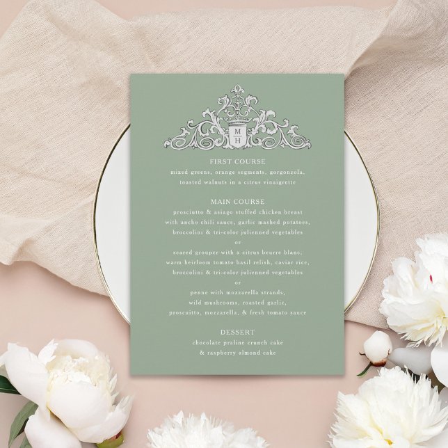 Convites Menu Janto de Casamento Antiquado de Festa de Marf (Criador carregado)