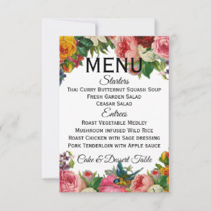 Convites Menu Jardim Antigo (totalmente personalizável)