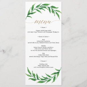 Convites Menu ou Chá de panela Greenery Wedding