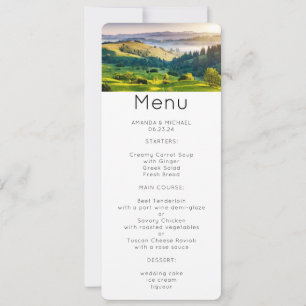 Convites Menu Paisagem Natural Cénica Colinas Ondulantes Fo