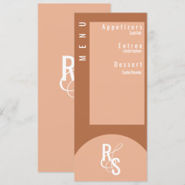 Convites Menu Planner Dark Terracotta Wedding
