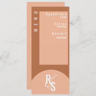 Convites Menu Planner Dark Terracotta Wedding