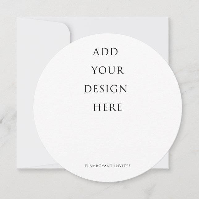 Convites Menu Redondo 5,25"x5,25"/ 13,3x13,3cm (Frente)